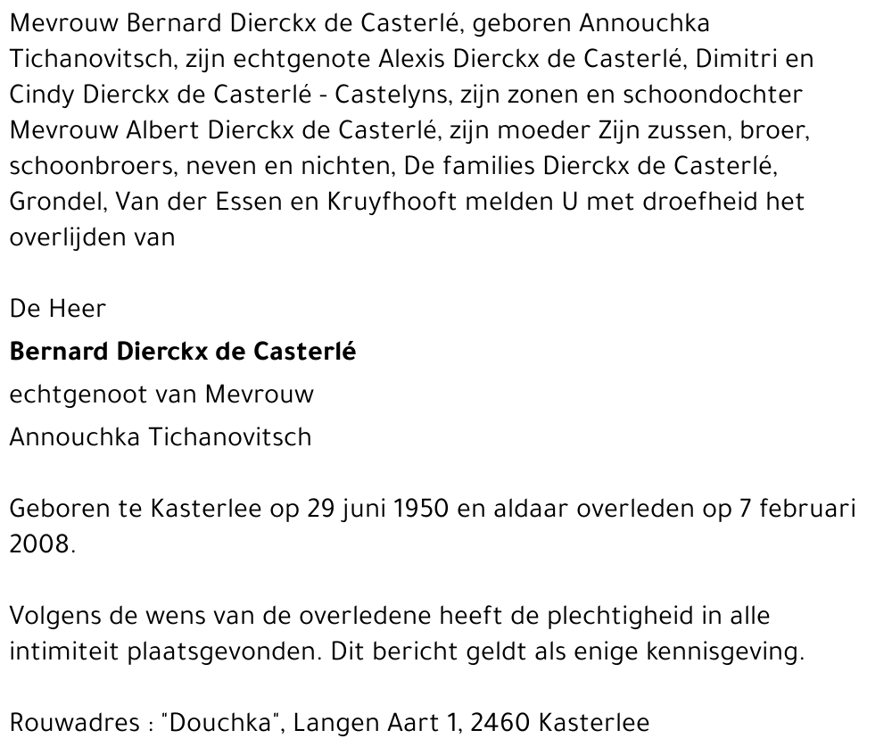 Bernard Dierckx de Casterlé