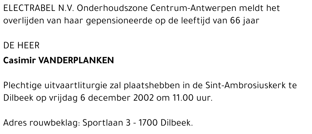 CASIMIR VANDERPLANKEN