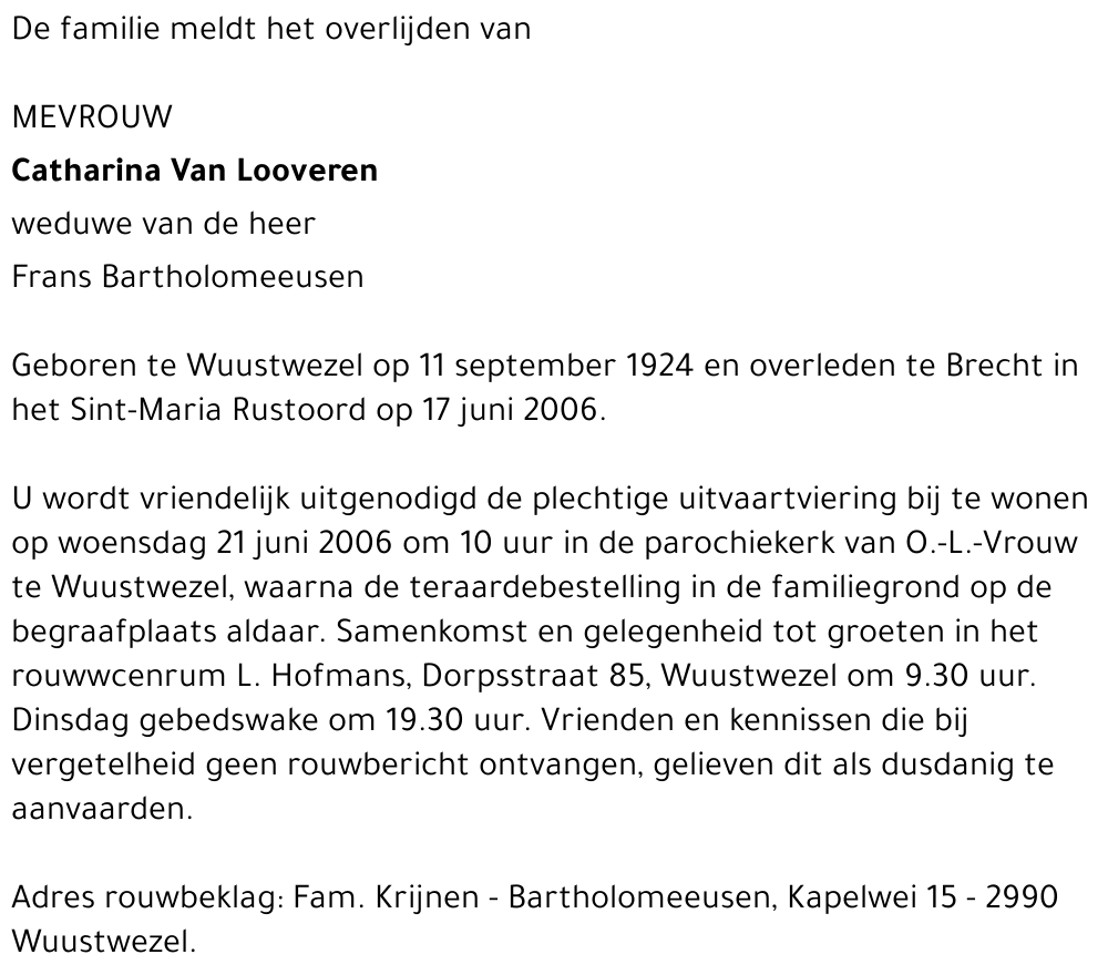 Catharina Van Looveren