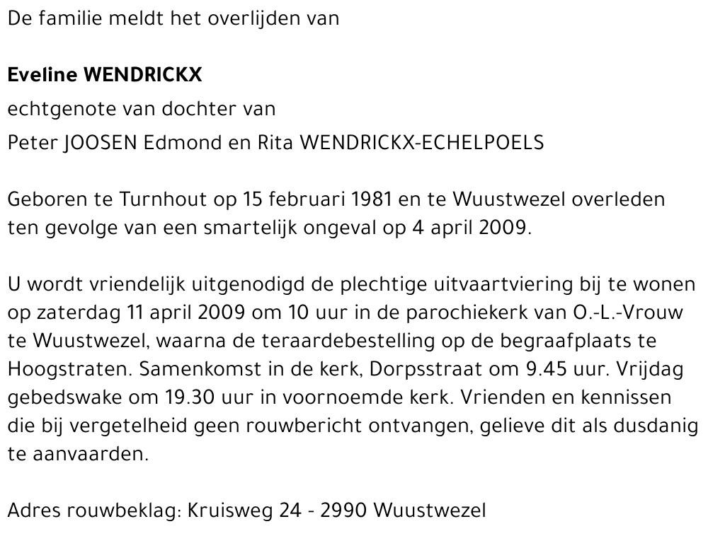 Eveline Wendrickx
