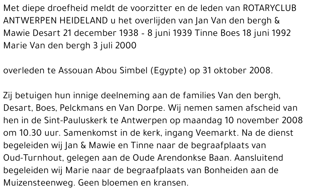 familie Van den Bergh