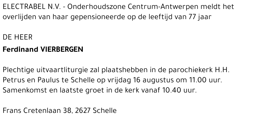 FERDINAND VIERBERGEN