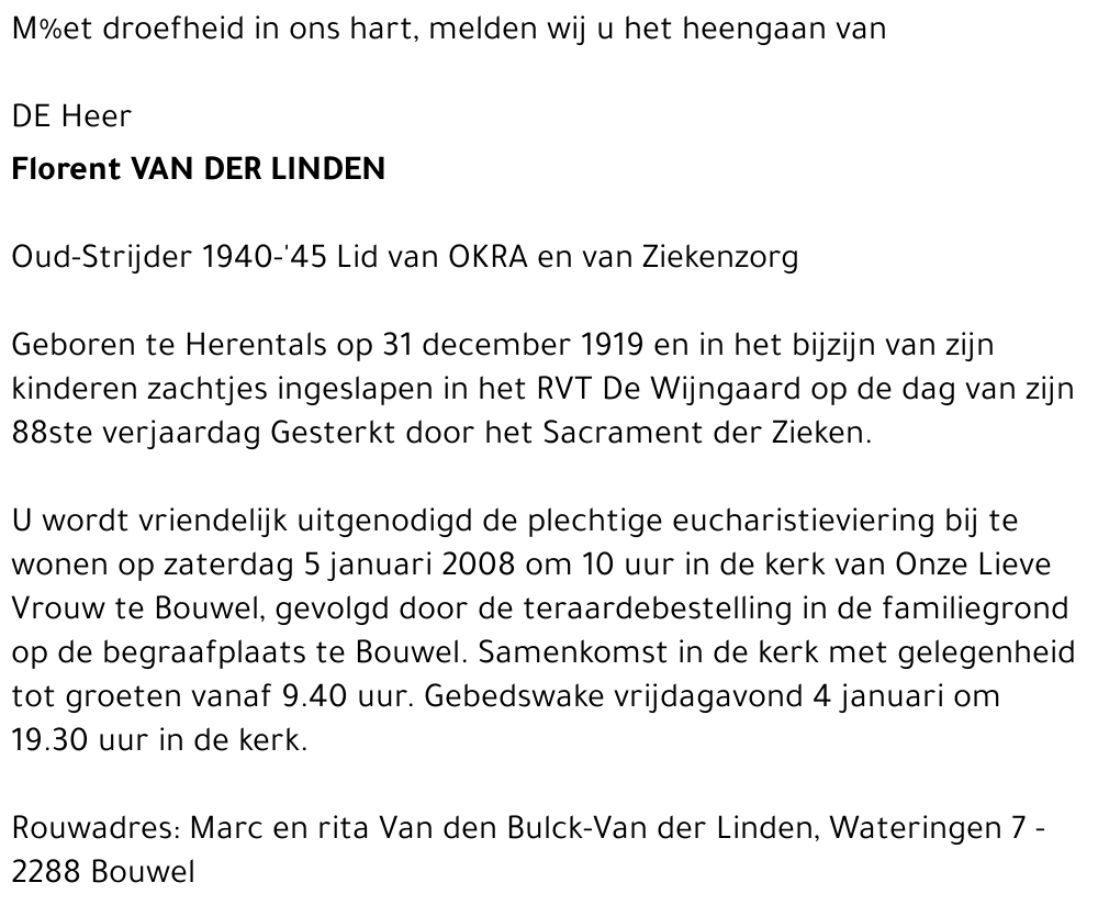 Florent Van der Linden