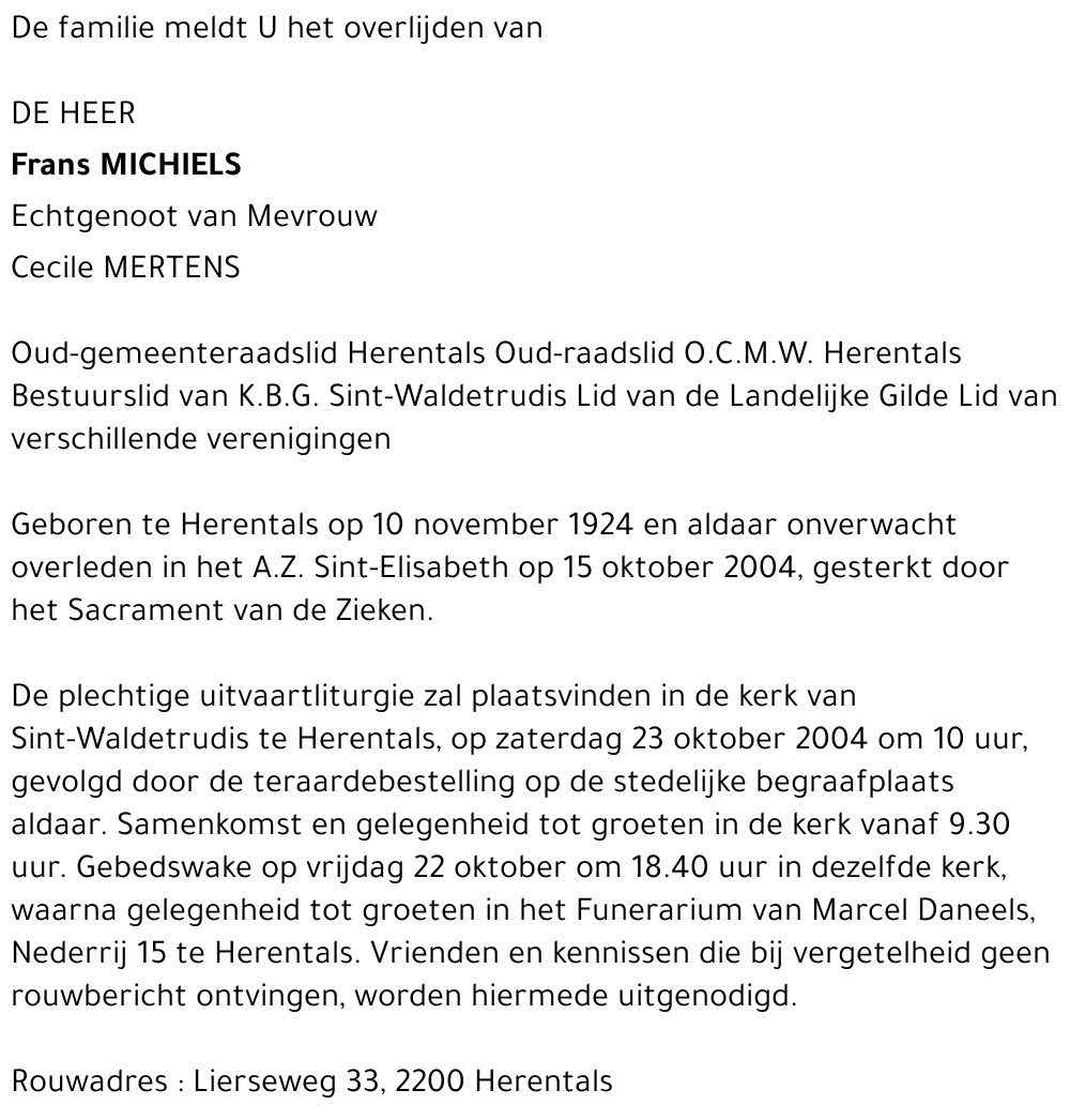 Frans MICHIELS