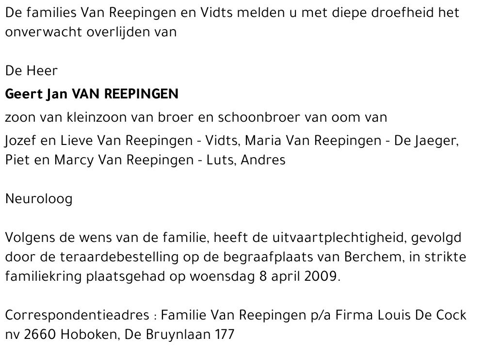 Geert Jan VAN REEPINGEN