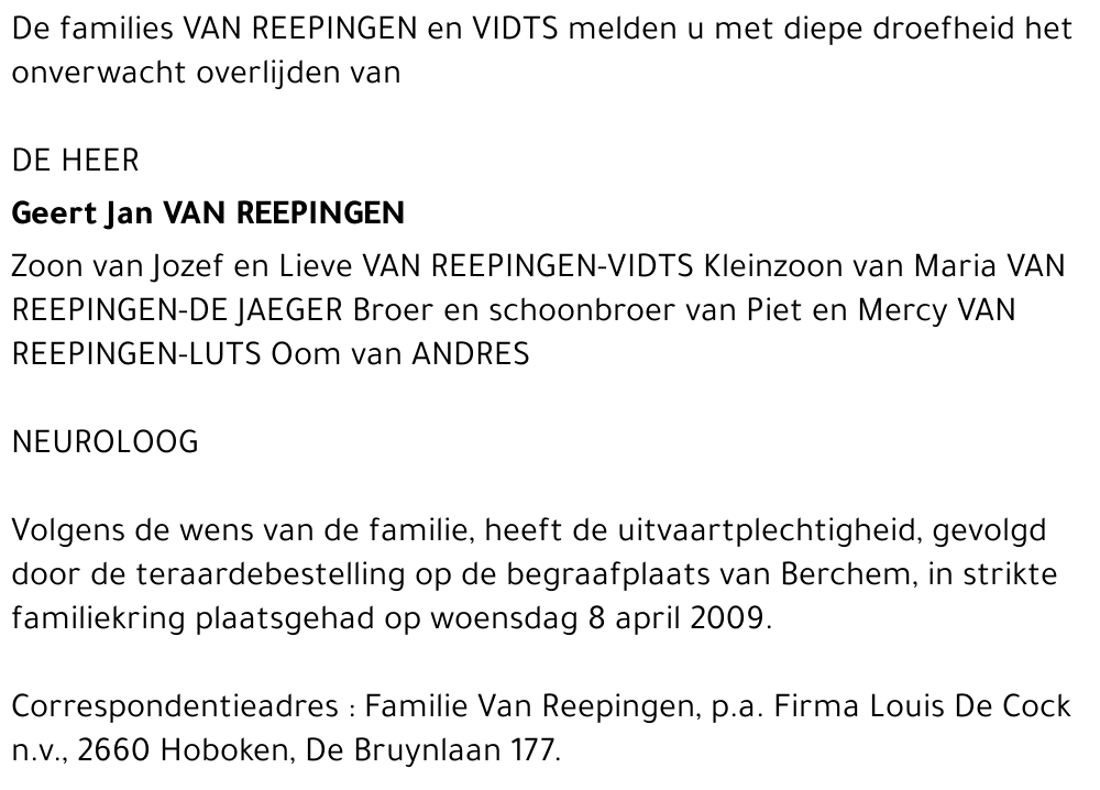 Geert Jan VAN REEPINGEN