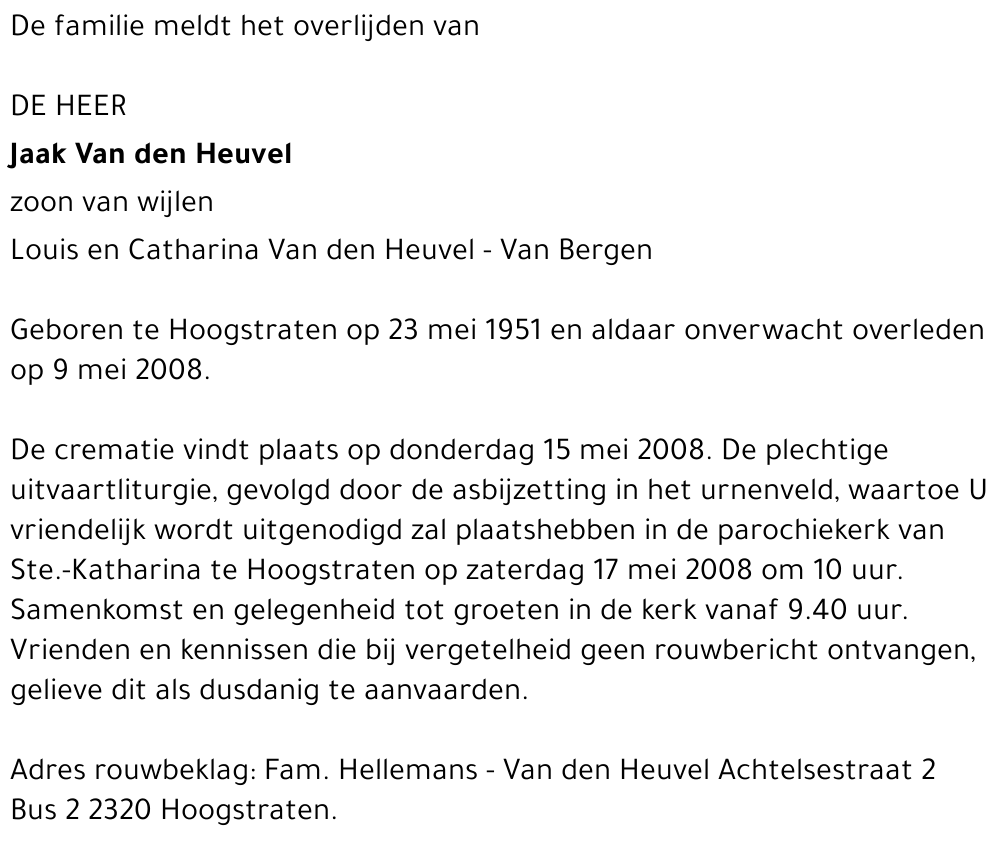 Jaak Van den Heuvel