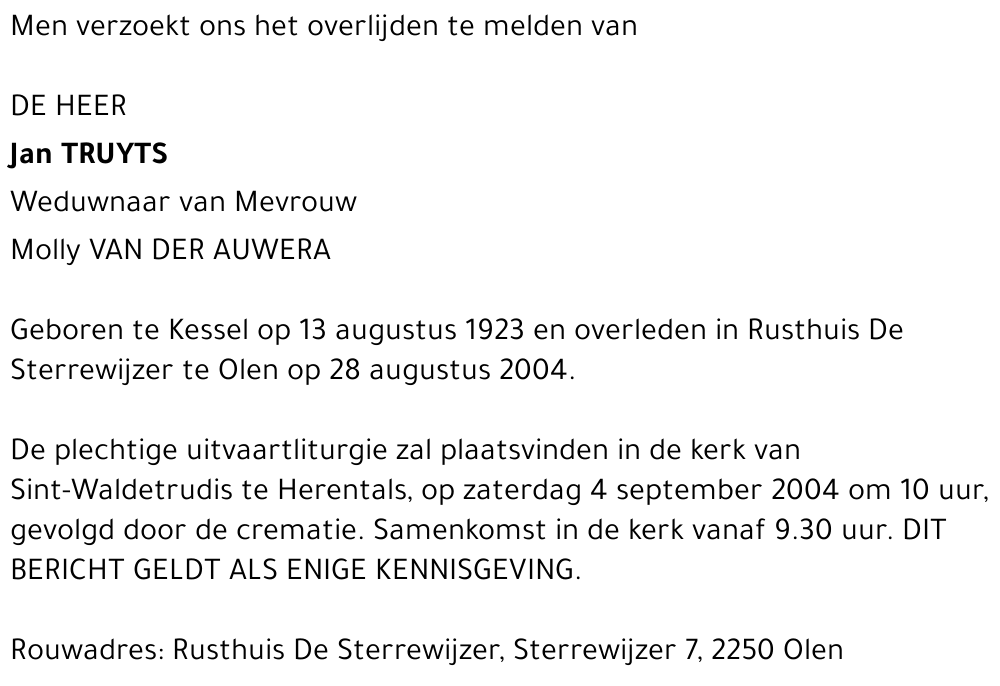 Jan TRUYTS