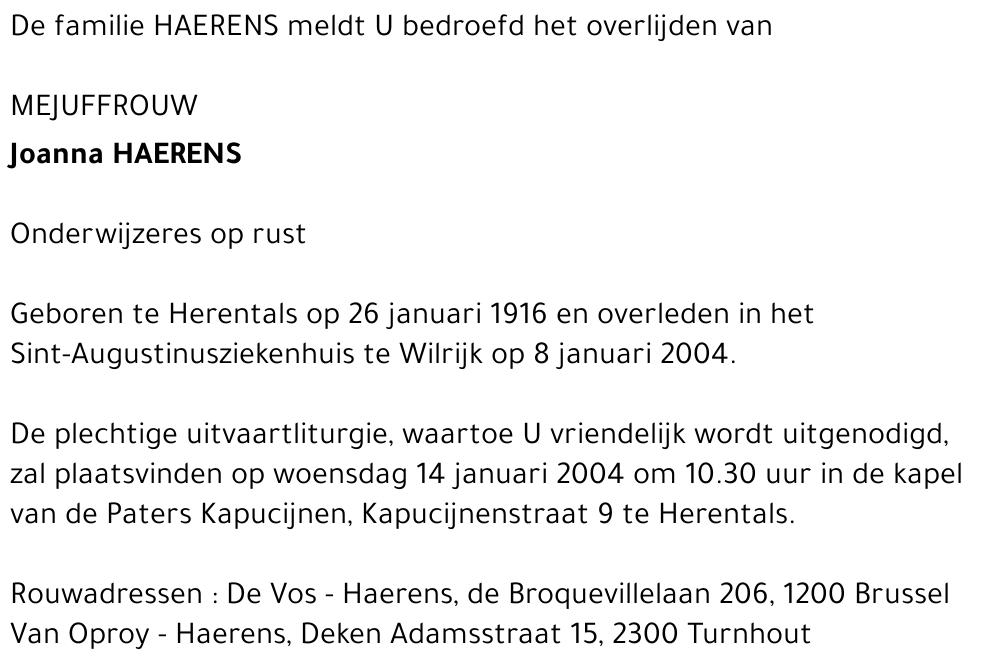 Joanna HAERENS