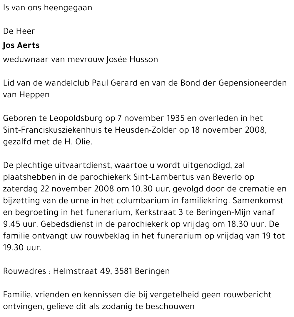 Jos Aerts