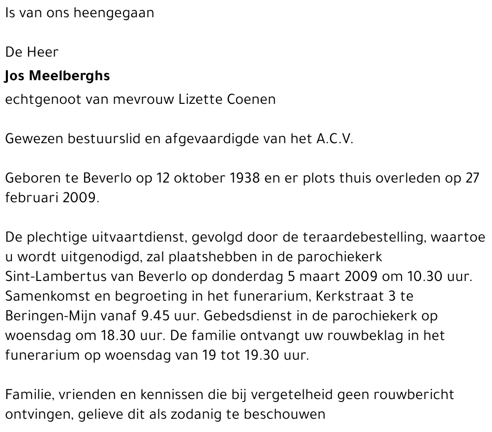Jos Meelberghs