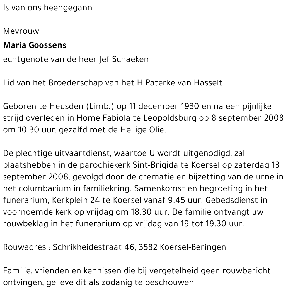 Maria Goossens