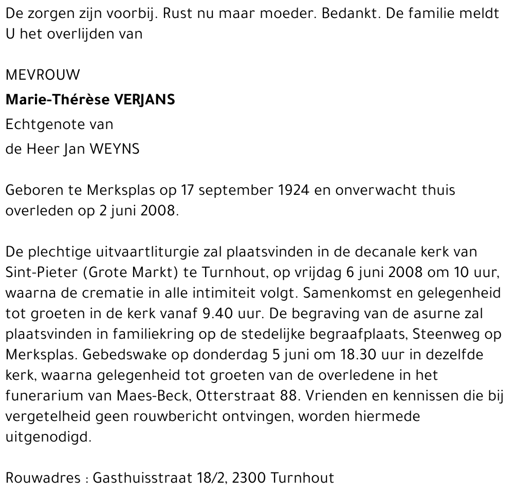 Marie-Thérèse VERJANS