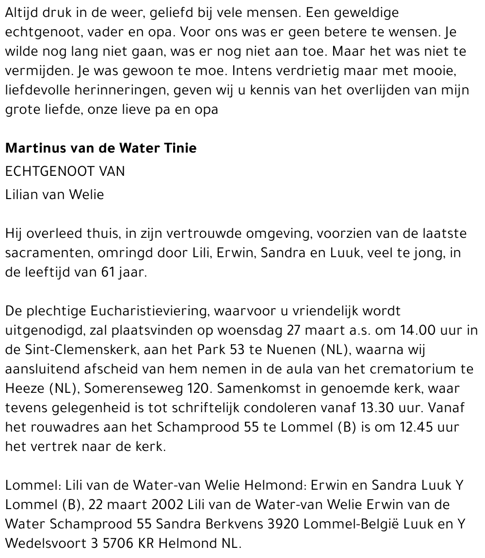 Martinus van de Water