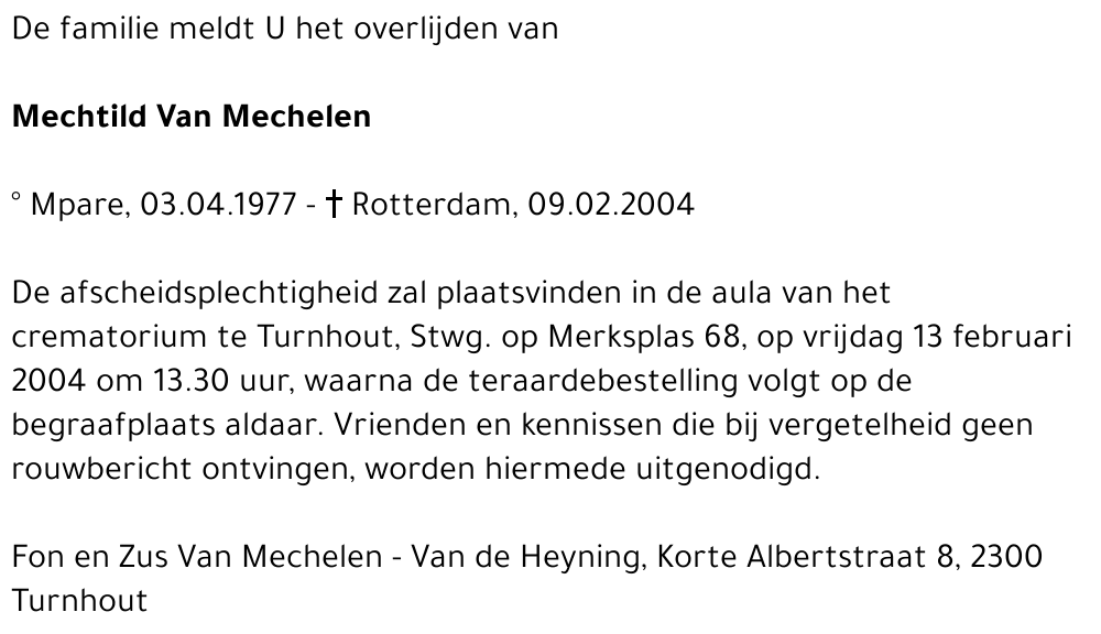 Mechtilde VAN MECHELEN