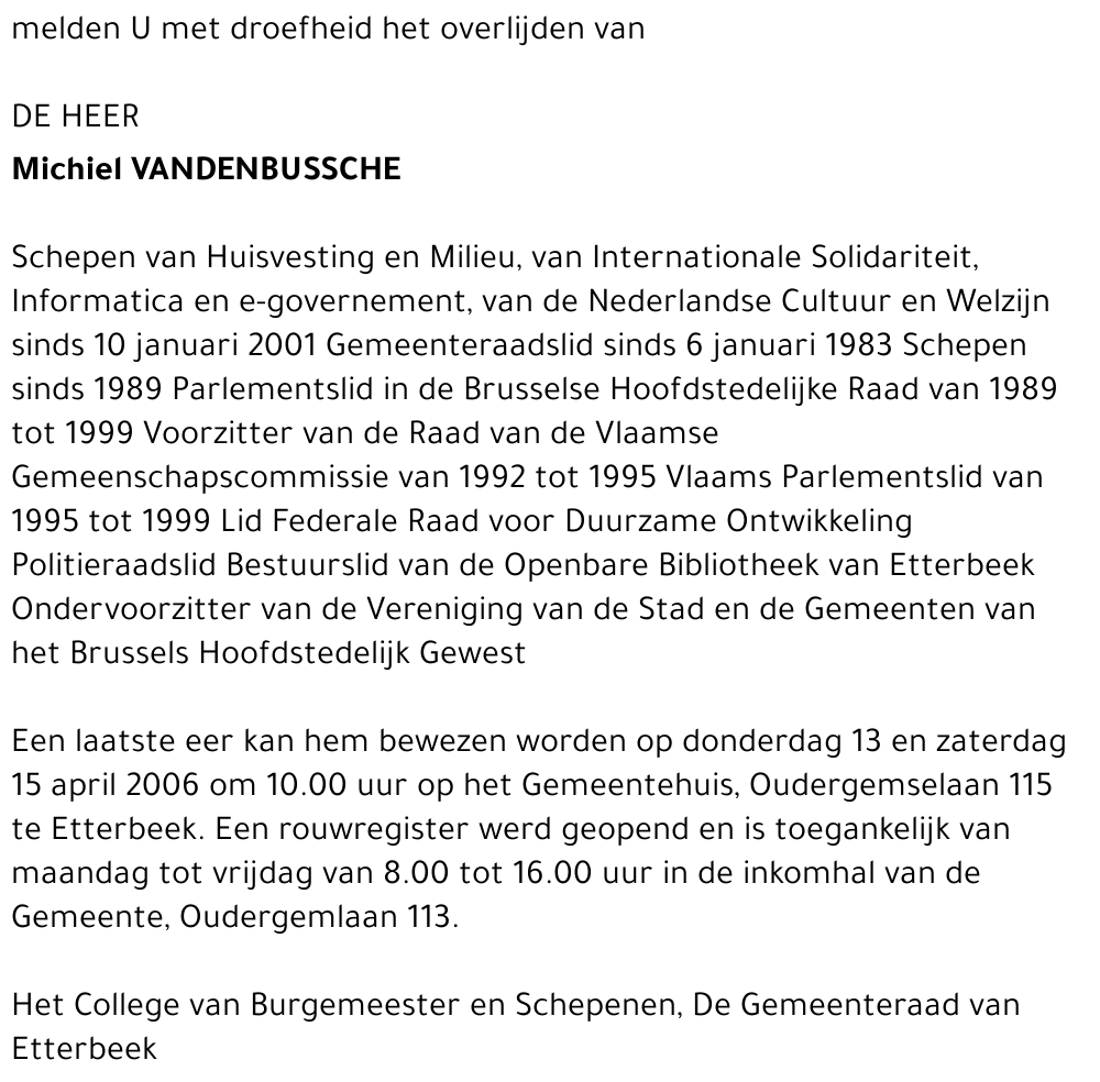 Michiel Vandenbussche