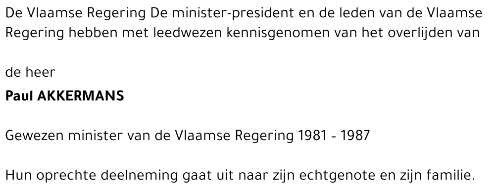 Paul AKKERMANS