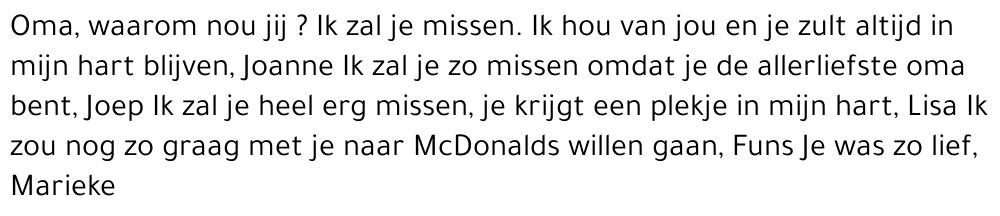 Riet Vissers-Tijssen (2de bericht)