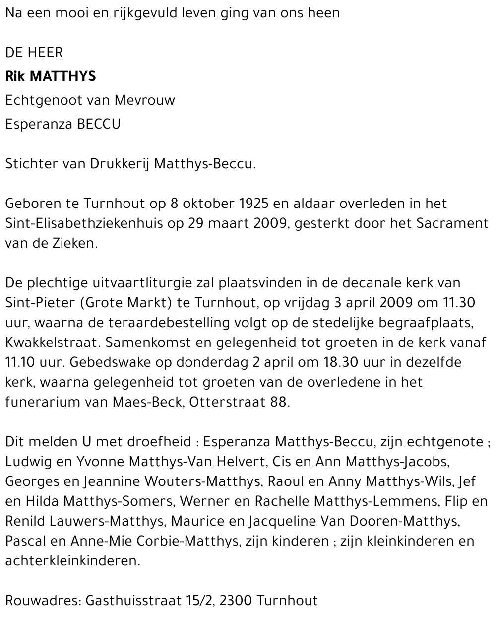 Rik MATTHYS