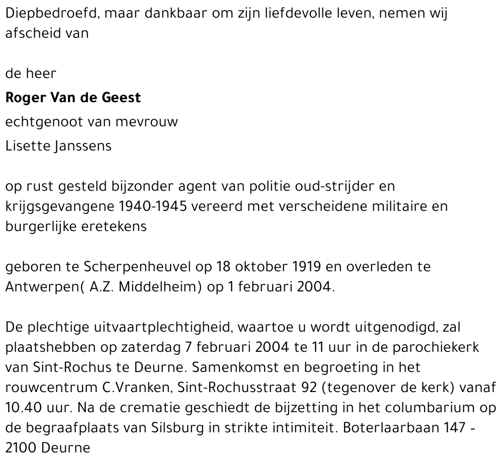 Roger Van de Geest