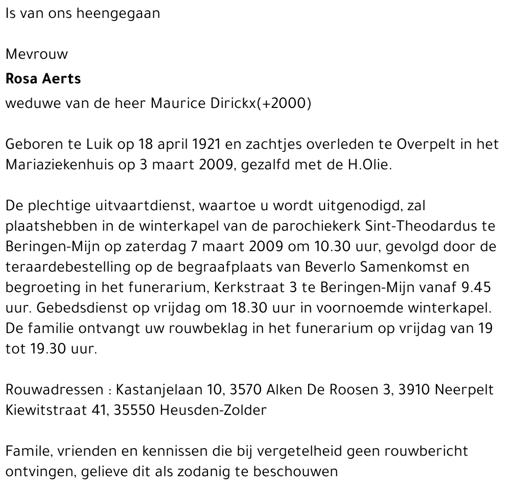 Rosa Aerts