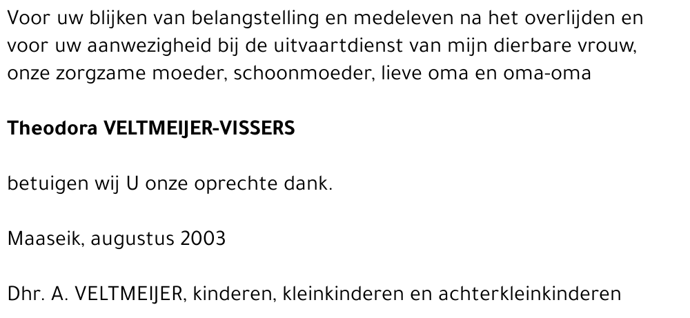 Theodora Veltmeijer-Vissers