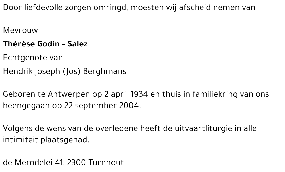 Thérèse GODIN-SALEZ