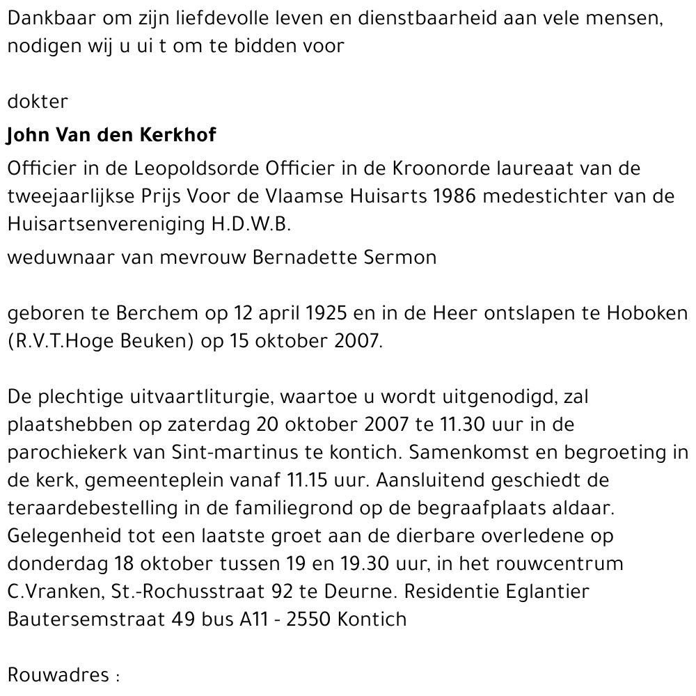 Van den kerkhof John