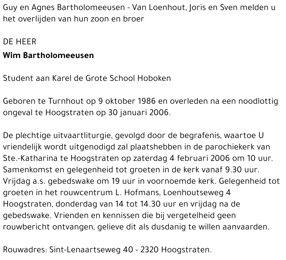 Wim Bartholomeeusen