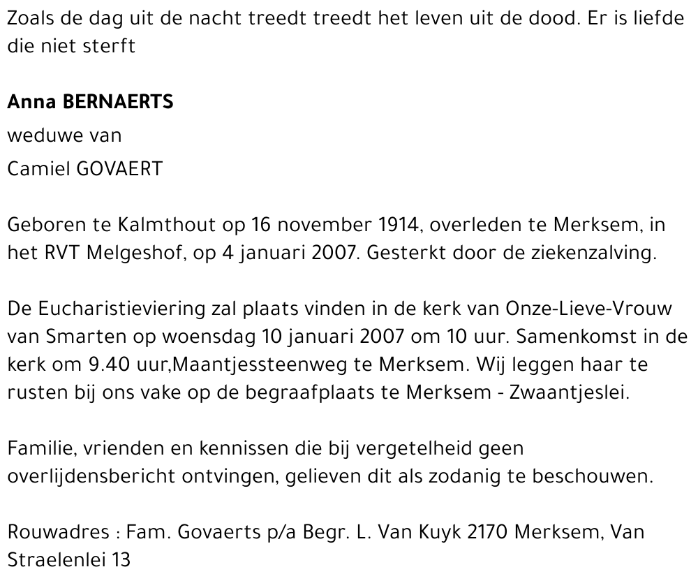 Anna BERNAERTS