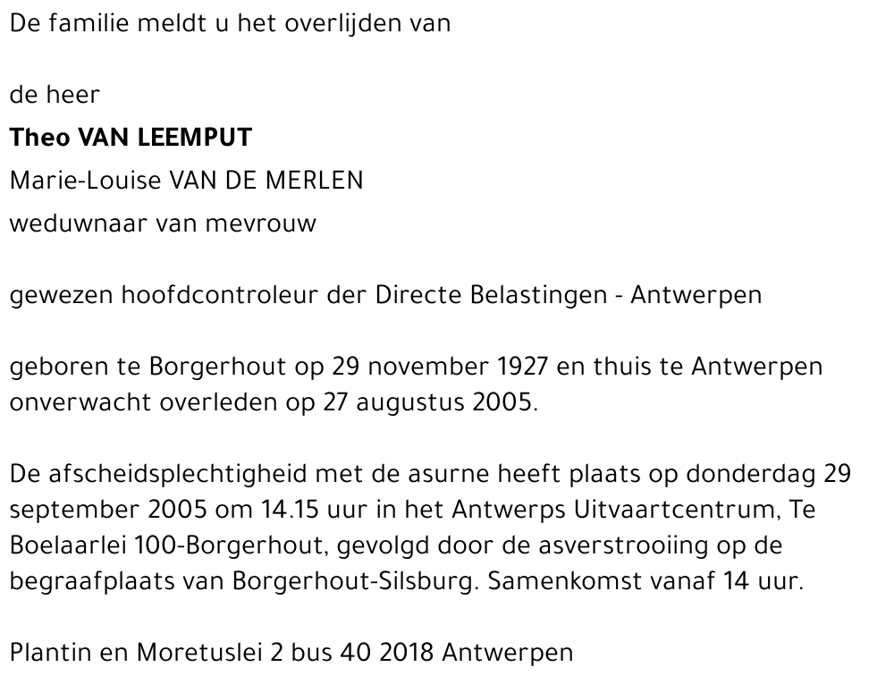 Theo Van Leemput