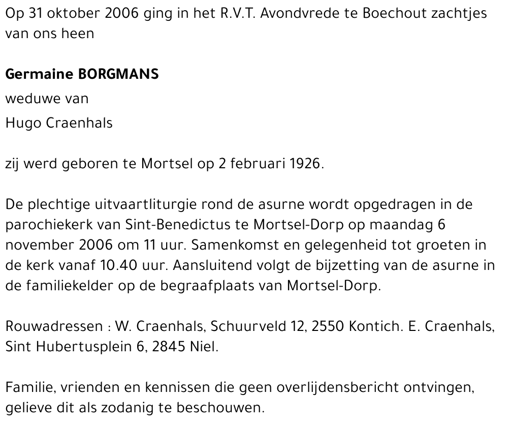 Germaine Borgmans