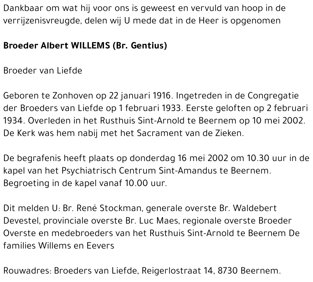 Broeder Albert Willems