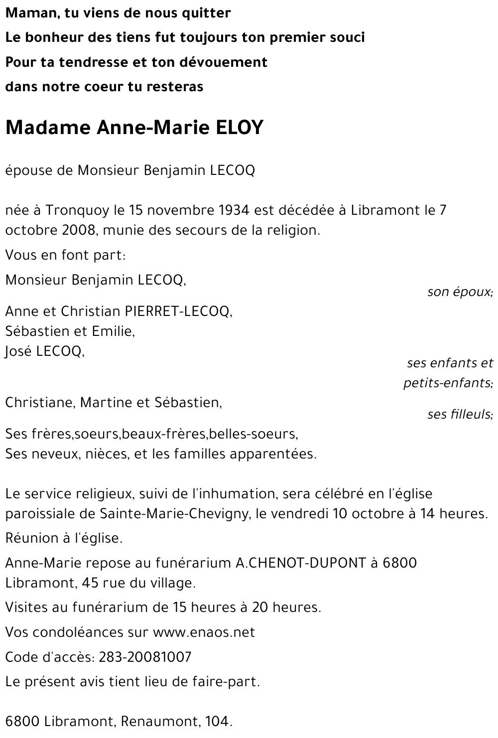 Anne-Marie ELOY