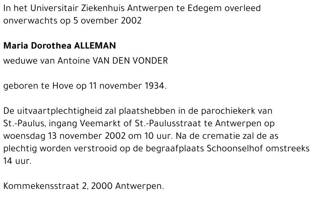 Maria Dorothea Alleman