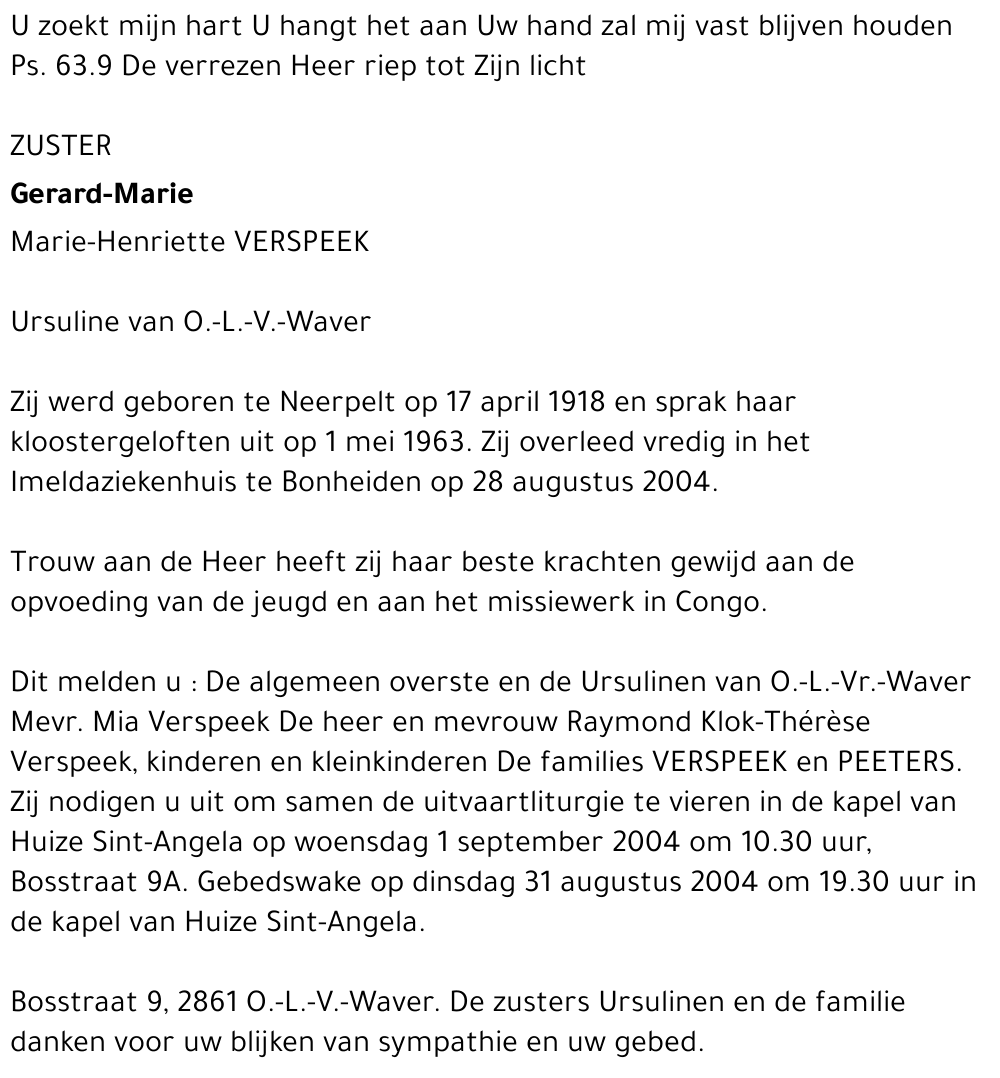 Marie-Henriette Verspeek