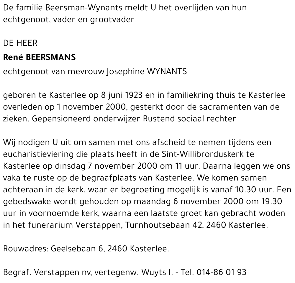  BEERSMANS