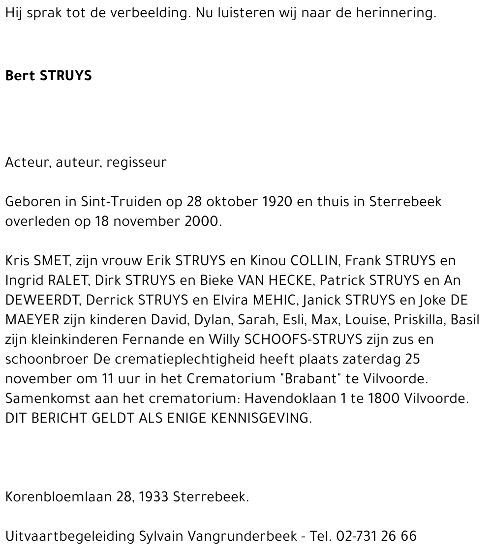 Bert STRUYS