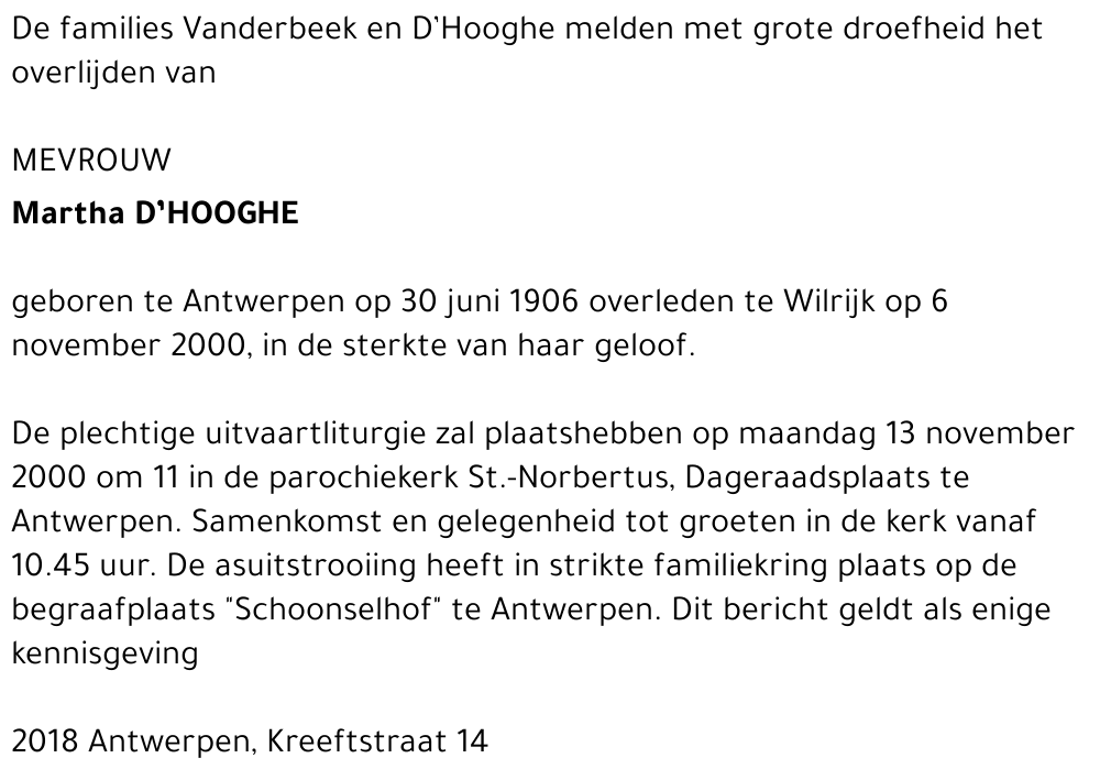  D'Hooghe