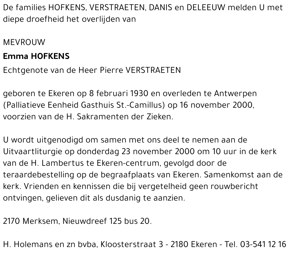  HOFKENS
