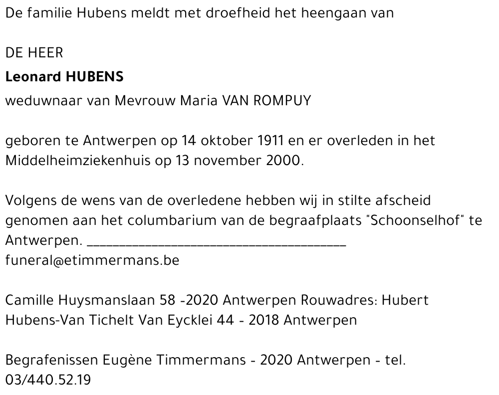  Hubens