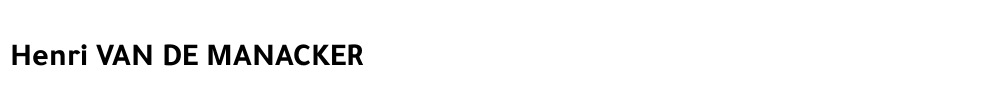  VAN DE MANACKER
