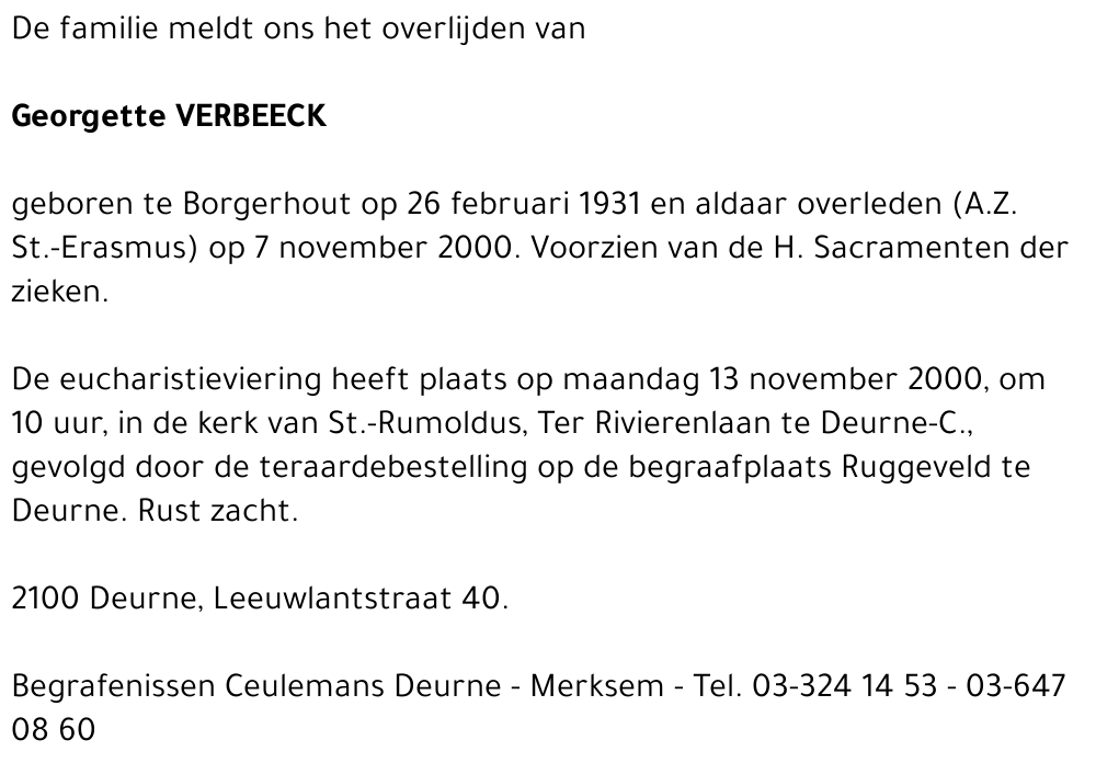  VERBEECK
