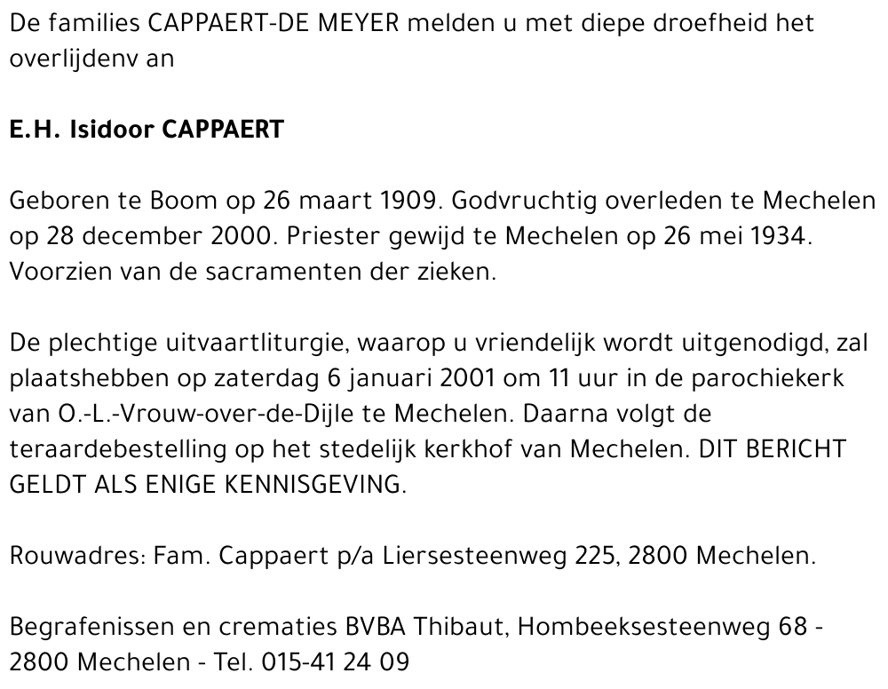  CAPPAERT