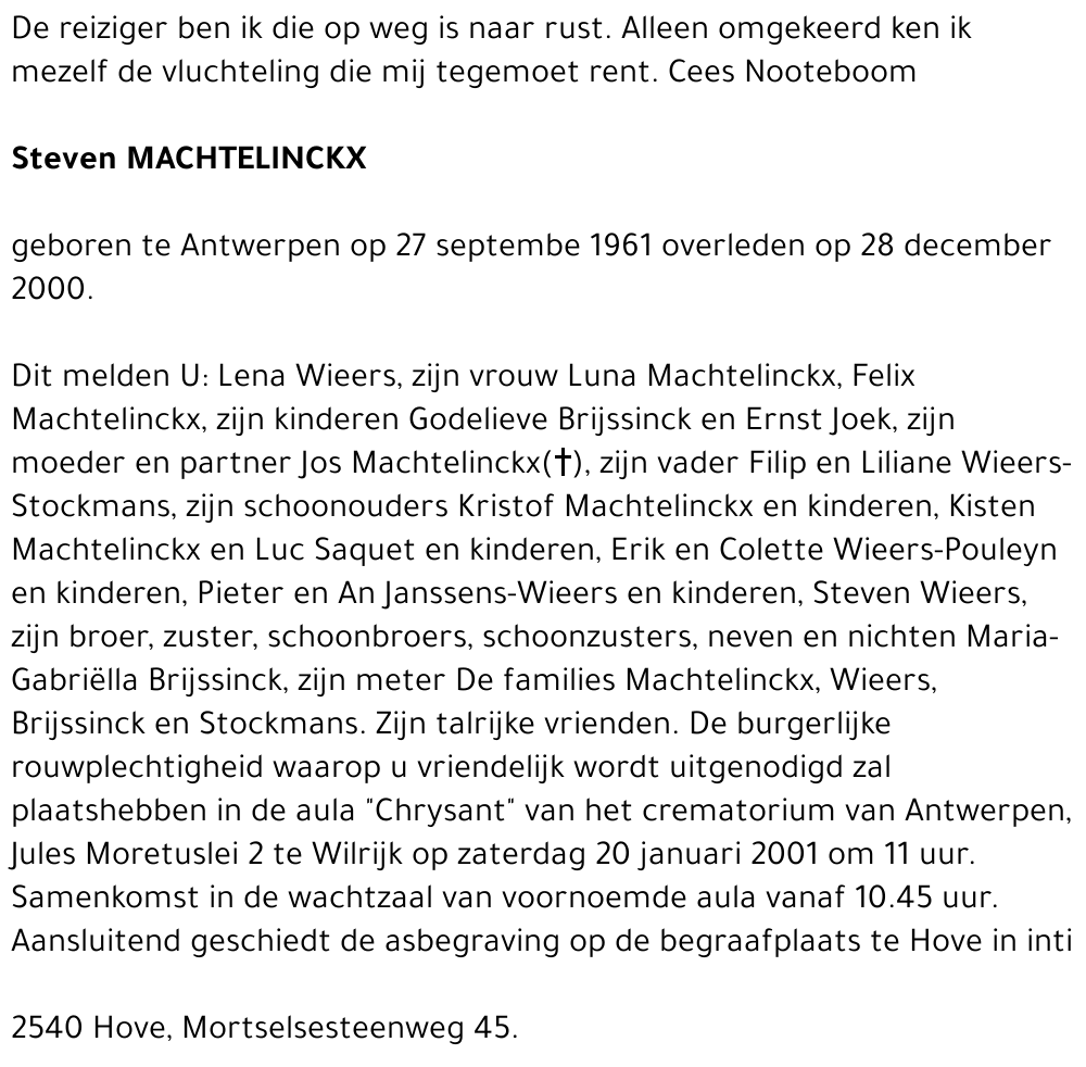  MACHTELINCKX