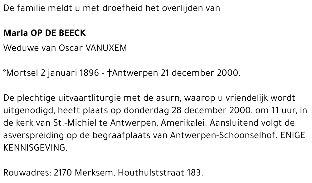  OP DE BEECK