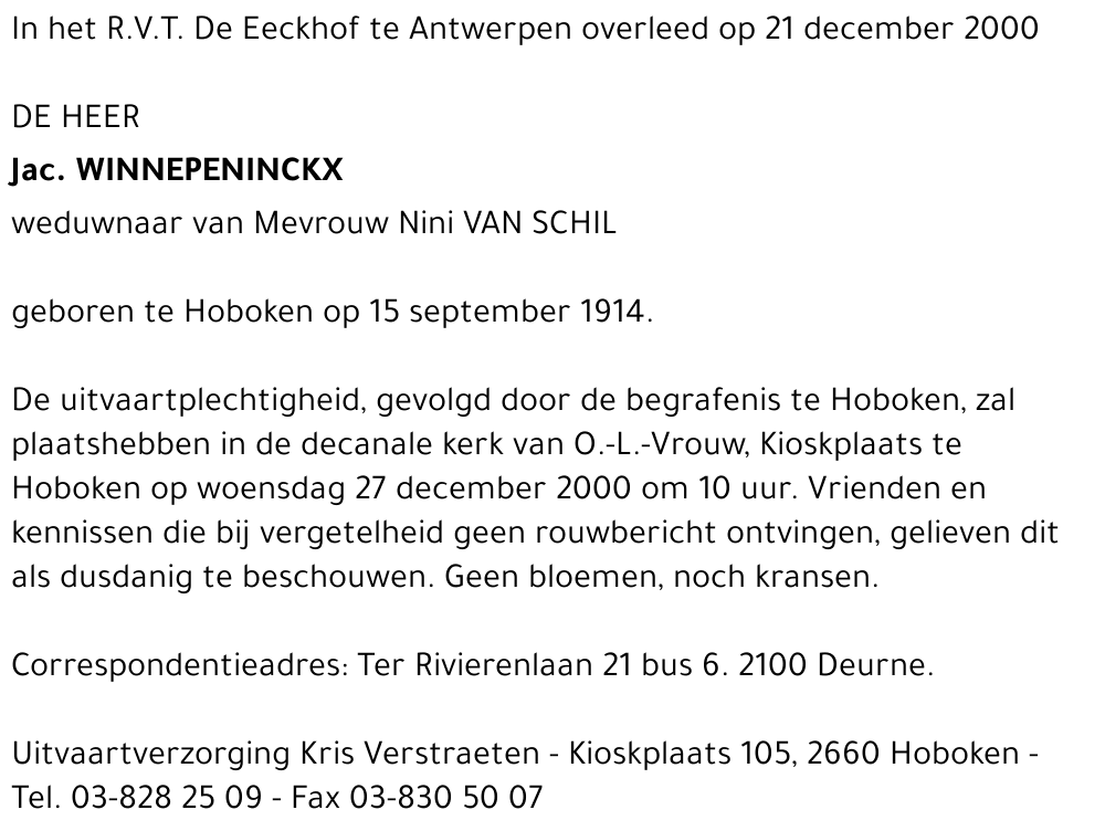  WINNEPENINCKX