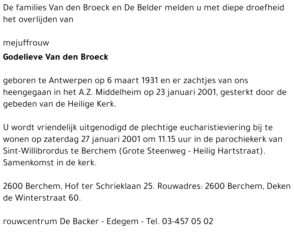  Van den Broeck