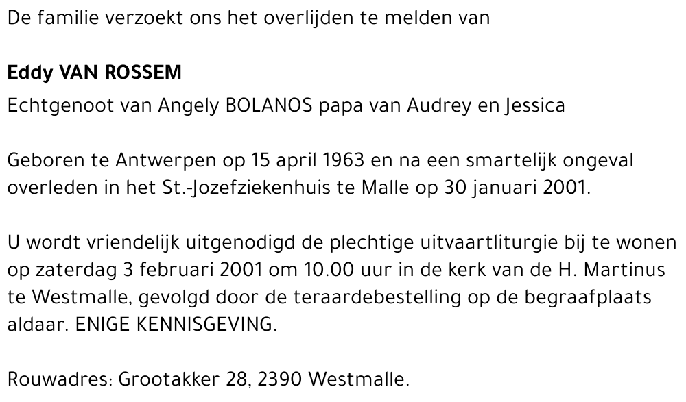  VAN ROSSEM