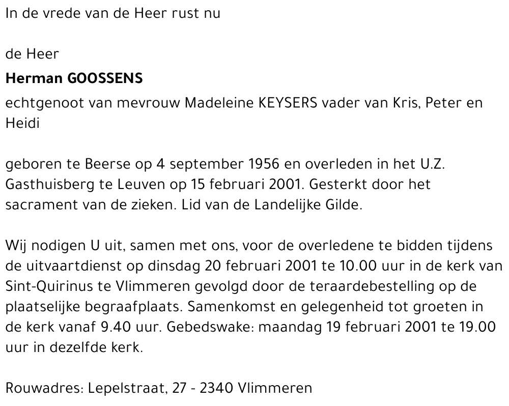  Goossens
